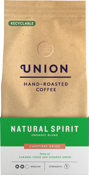 UNION Hand-Roasted Coffee Natural Spirit Organic Blend 200g (Pack of 6)