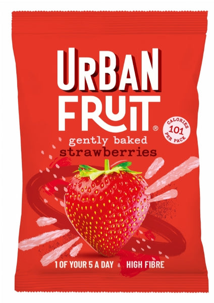 URBAN FRUIT Gently Baked Strawberries 35g (Pack of 14)