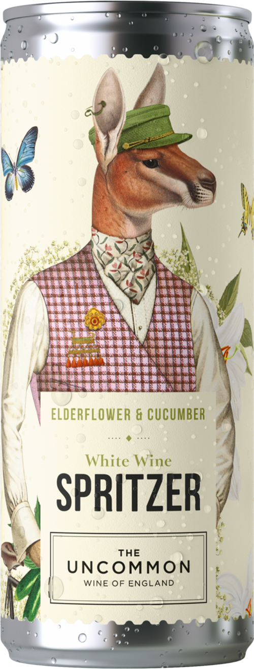THE UNCOMMON White Wine Spritzer -Elderflower&Cucumber 250ml (Pack of 12)