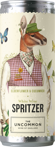 THE UNCOMMON White Wine Spritzer -Elderflower&Cucumber 250ml (Pack of 12)