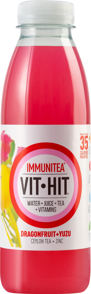 VITHIT Immunitea - Dragonfruit & Yuzu 500ml (Pack of 12)