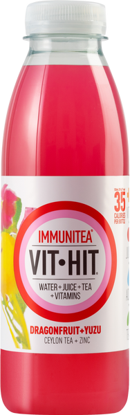 VITHIT Immunitea - Dragonfruit & Yuzu 500ml (Pack of 12)