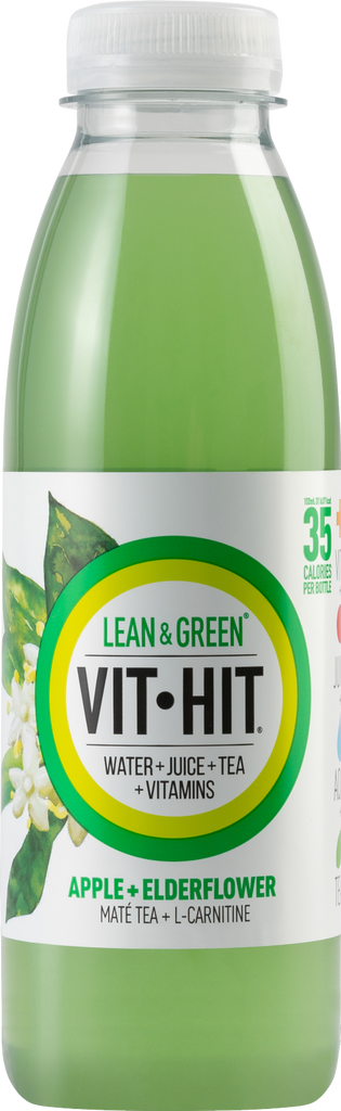 VITHIT Lean & Green - Apple & Elderflower 500ml (Pack of 12)