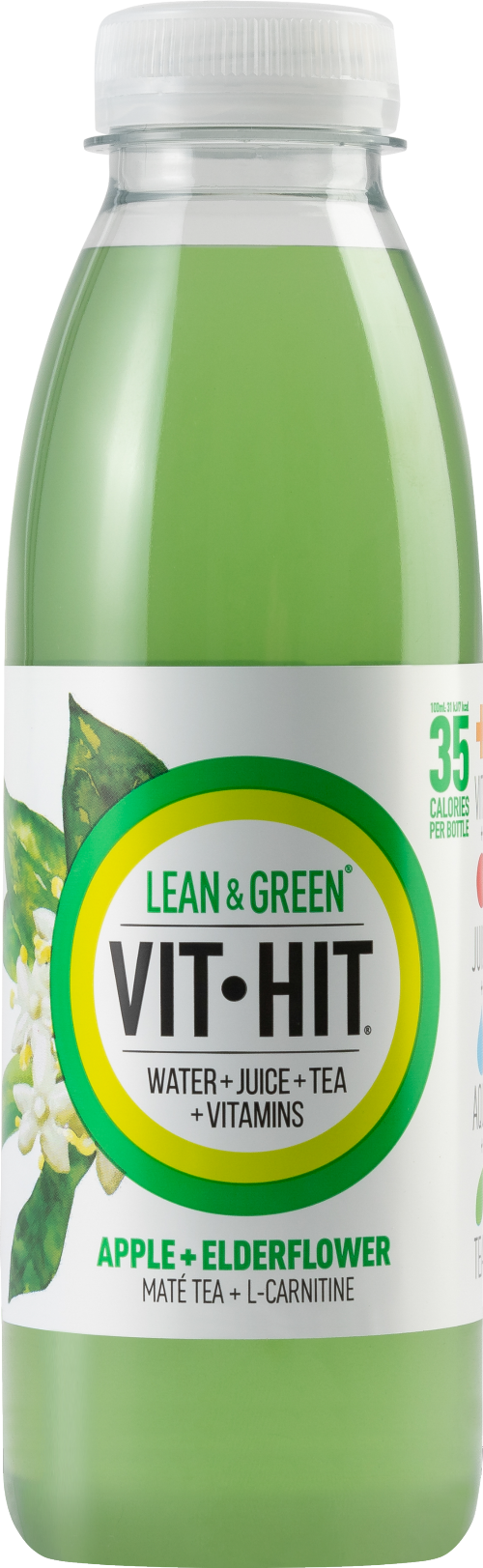 VITHIT Lean & Green - Apple & Elderflower 500ml (Pack of 12)