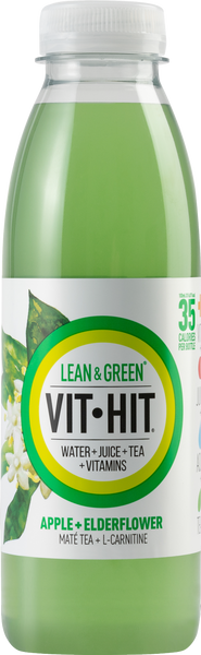 VITHIT Lean & Green - Apple & Elderflower 500ml (Pack of 12)