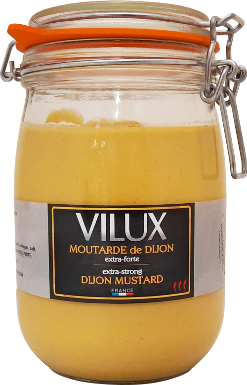 VILUX Extra Strong Dijon Mustard Le Parfait Jar 1kg (Pack of 6)