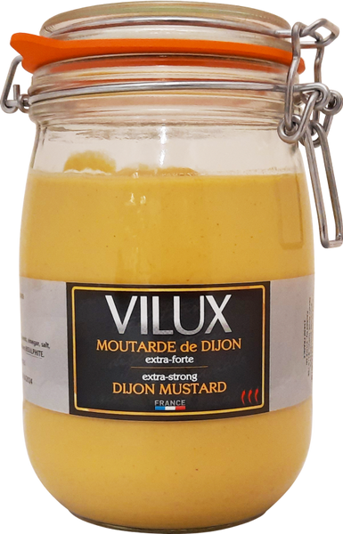 VILUX Extra Strong Dijon Mustard Le Parfait Jar 1kg (Pack of 6)