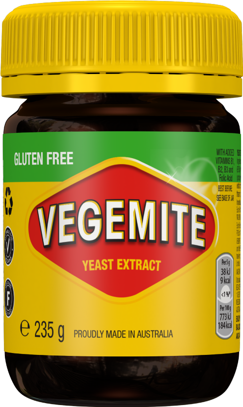 VEGEMITE Gluten Free Yeast Extract 235g (Pack of 8)