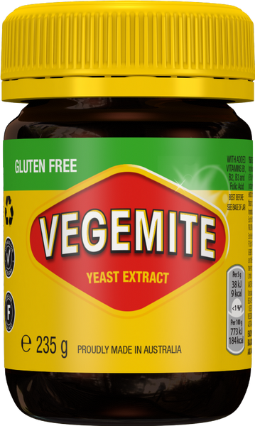 VEGEMITE Gluten Free Yeast Extract 235g (Pack of 8)