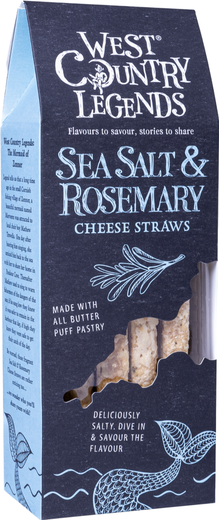 WEST COUNTRY LEGENDS Sea Salt & Rosemary Cheese Straws 100g (Pack of 6)