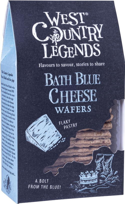 WEST COUNTRY LEGENDS Bath Blue Cheese Wafers 80g (Pack of 6)