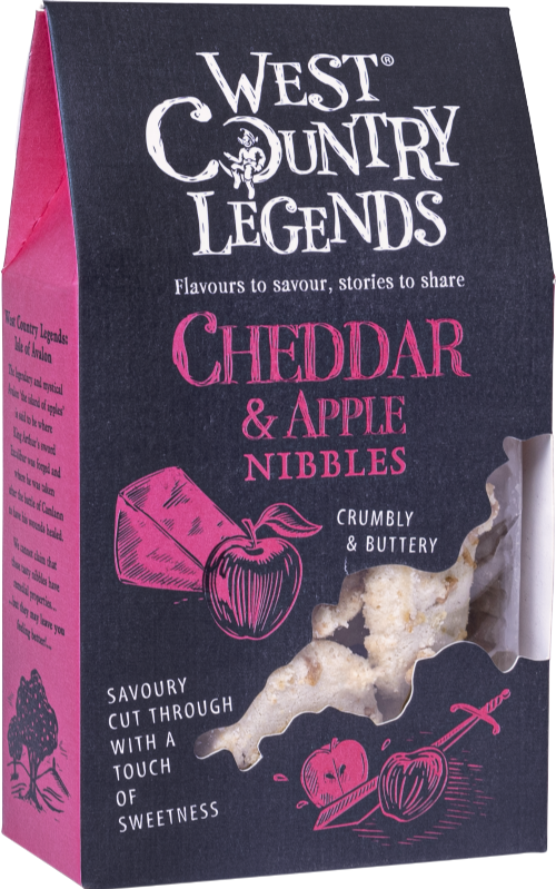 WEST COUNTRY LEGENDS Cheddar & Apple Nibbles 85g (Pack of 12)