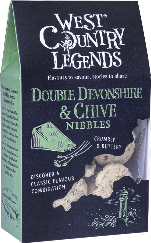 WEST COUNTRY LEGENDS Double Devonshire & Chive Nibbles 85g (Pack of 12)
