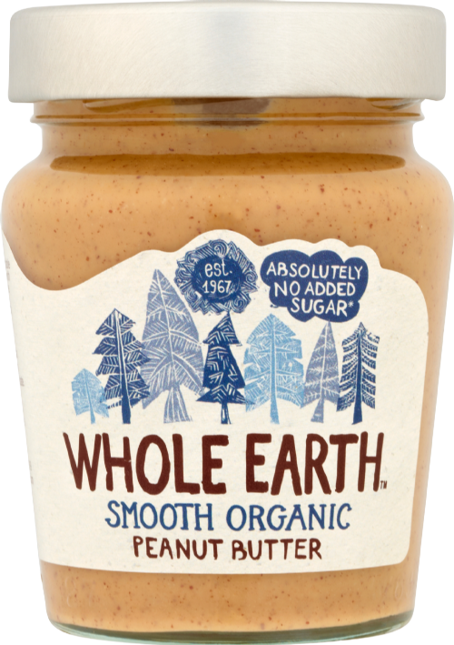 WHOLE EARTH Smooth Organic Peanut Butter 227g (Pack of 6)