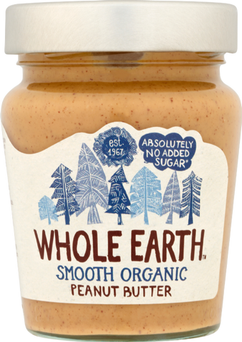 WHOLE EARTH Smooth Organic Peanut Butter 227g (Pack of 6)