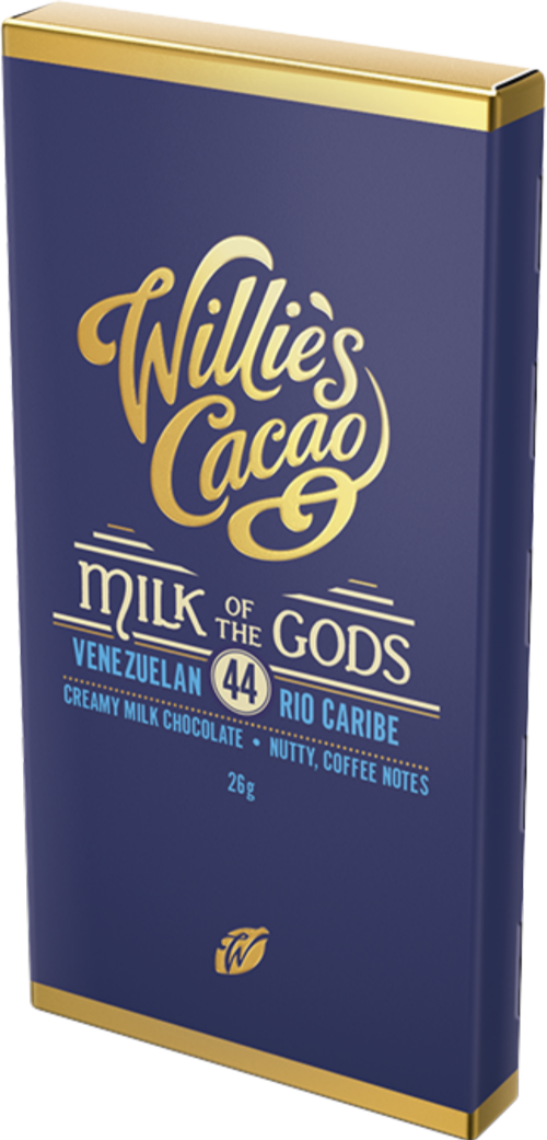 WILLIE'S CACAO Milk of the Gods Milk Chocolate Bar 26g (Pack of 30)