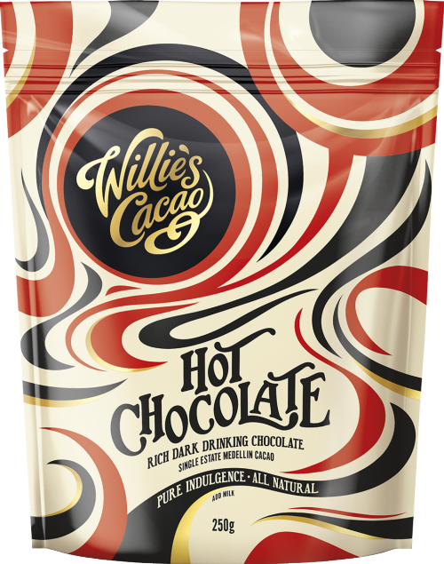 WILLIE'S CACAO Hot Chocolate - Medellin Cocoa 250g (Pack of 8)