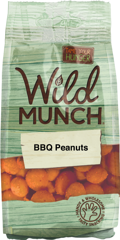 WILD MUNCH BBQ Peanuts 110g (Pack of 12)