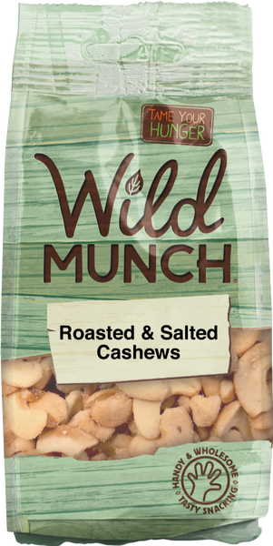 WILD MUNCH Roasted & Salted Cashews 120g (Pack of 12)