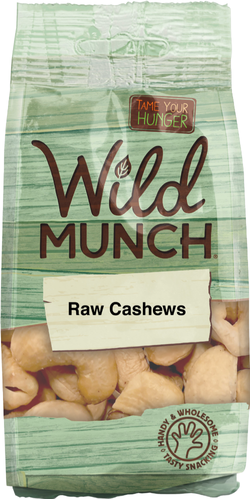 WILD MUNCH Raw Cashews 125g (Pack of 12)