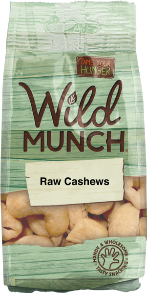 WILD MUNCH Raw Cashews 125g (Pack of 12)