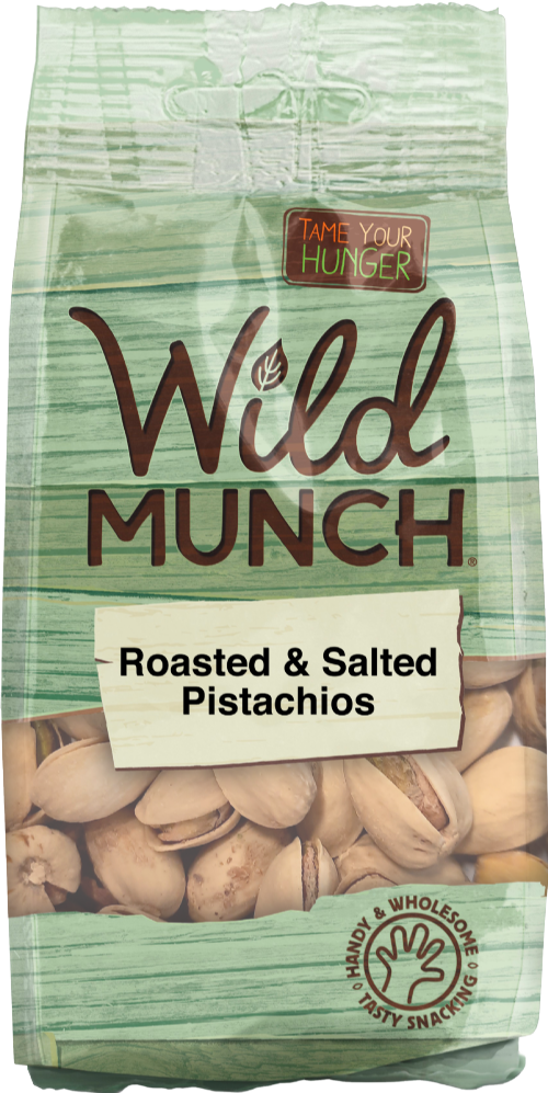 WILD MUNCH Roasted & Salted Pistachios 110g (Pack of 12)