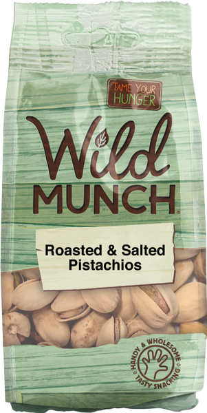 WILD MUNCH Roasted & Salted Pistachios 110g (Pack of 12)