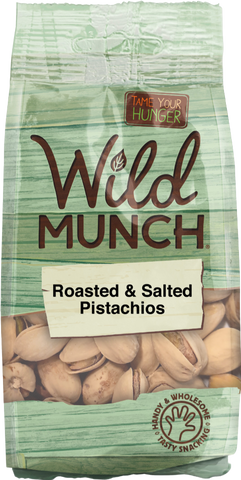 WILD MUNCH Roasted & Salted Pistachios 110g (Pack of 12)