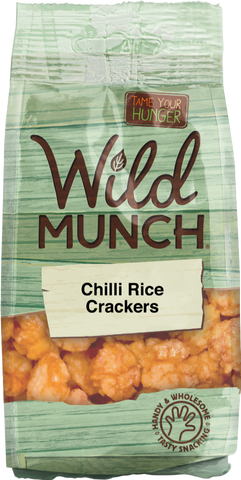 WILD MUNCH Chilli Rice Crackers 50g (Pack of 12)