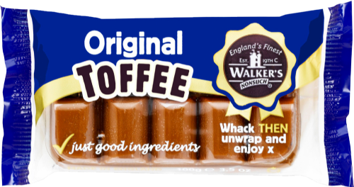 WALKER'S NONSUCH Original Creamy Toffee - Bar 100g (Pack of 10)