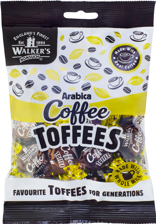 WALKER'S NONSUCH Arabica Coffee Toffees - Bag 150g (Pack of 12)