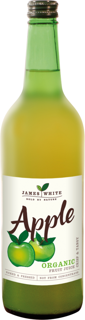 JAMES WHITE Organic Apple Juice 75cl (Pack of 6)