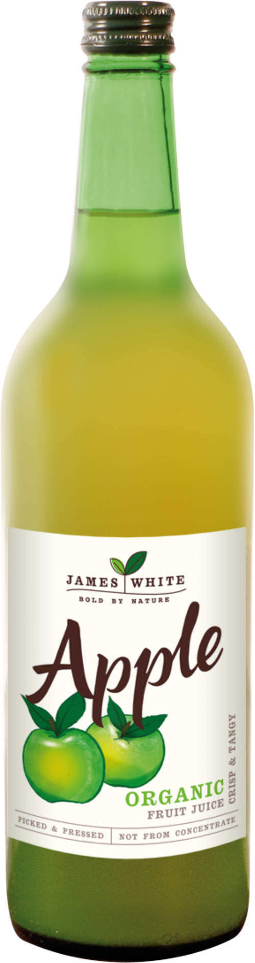 JAMES WHITE Organic Apple Juice 75cl (Pack of 6)