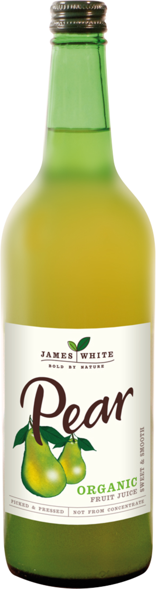 JAMES WHITE Organic Pear Juice 75cl (Pack of 6)