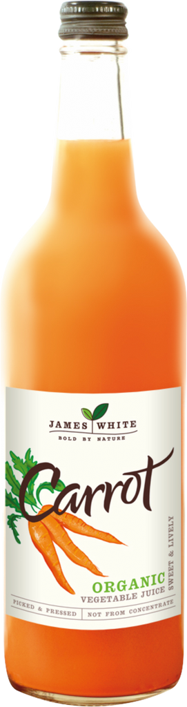 JAMES WHITE Organic Carrot Juice 75cl (Pack of 6)