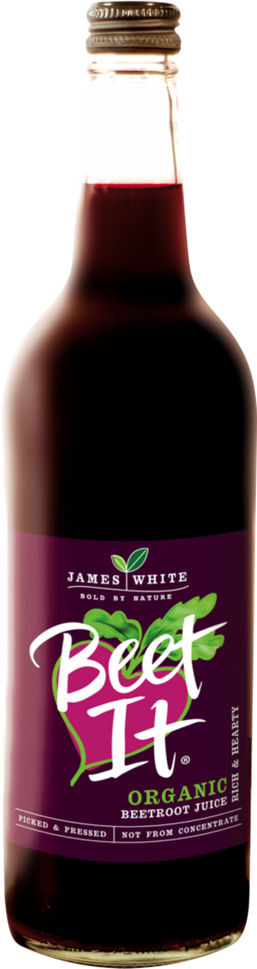 JAMES WHITE Beet It Organic Beetroot Juice 75cl (Pack of 6)