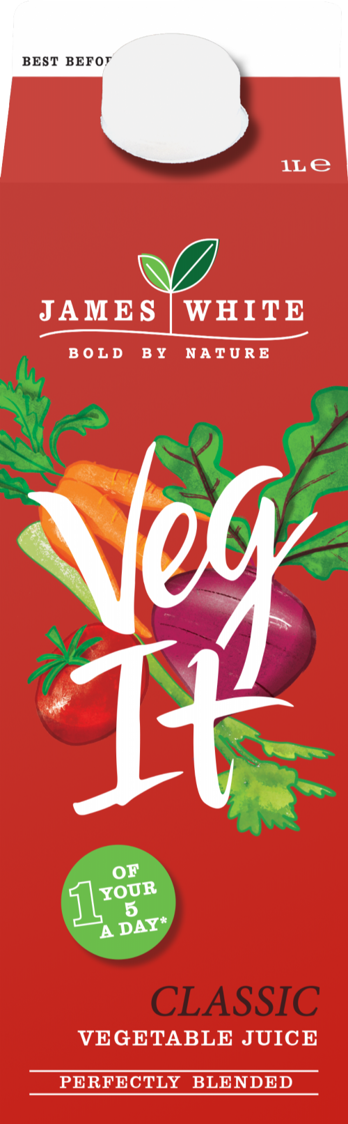 JAMES WHITE Veg It Classic Vegetable Juice 1L (Pack of 8)