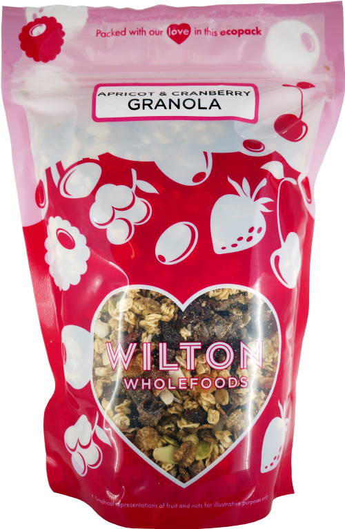 WILTON Apricot & Cranberry Granola 500g (Pack of 8)