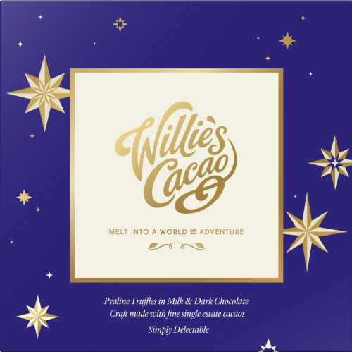 WILLIE'S CACAO Milk & Dark Chocolate Praline Truffles 110g (Pack of 6)