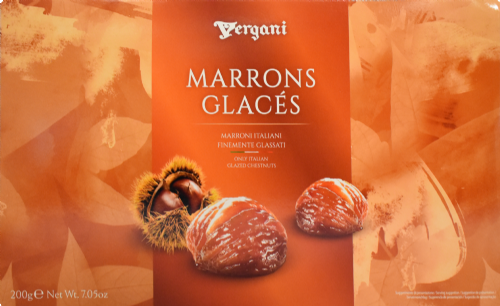 SECONDO VERGANI Marrons Glaces 200g (Pack of 8)