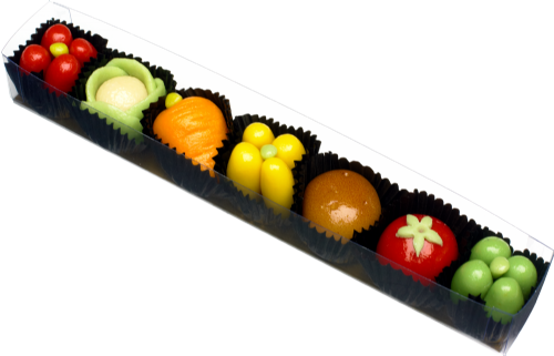 SHEPCOTE Marzipan Vegetables 75g (Pack of 12)