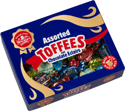 WALKER'S NONSUCH Asstd Toffees & Choc Eclairs Gift Box 350g (Pack of 8)