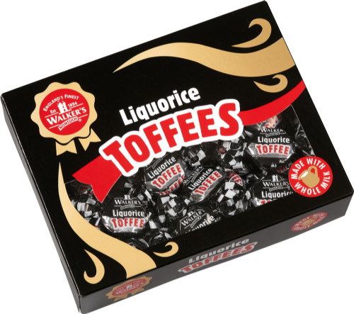 WALKER'S NONSUCH Liquorice Toffees Gift Box 350g (Pack of 8)