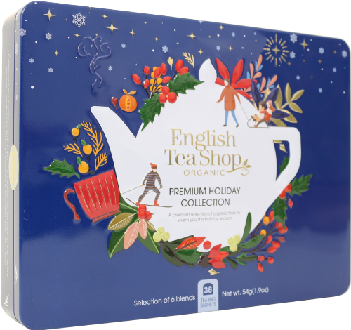 ENGLISH TEA SHOP Holiday Collection Blue Gift Tin 36ct 54g (Pack of 6)