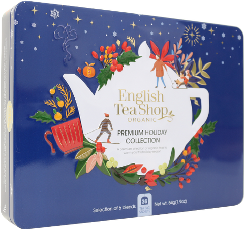 ENGLISH TEA SHOP Holiday Collection Blue Gift Tin 36ct 54g (Pack of 6)