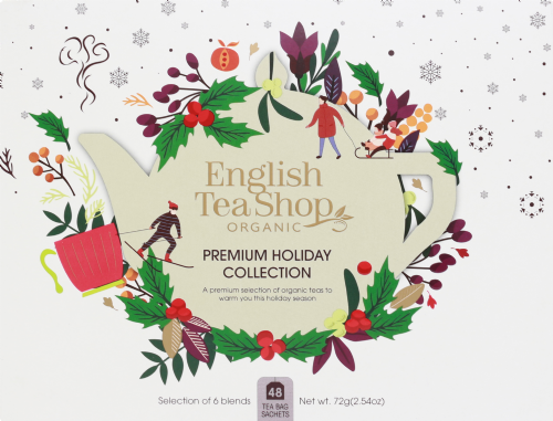 ENGLISH TEA SHOP Org. Holiday Collection White Box 48ct 72g (Pack of 6)