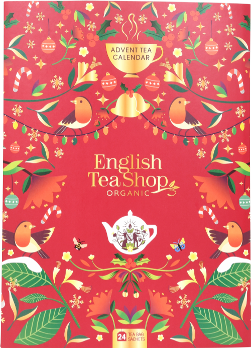 ENGLISH TEA SHOP Red Book Style Advent Calendar - 24 Sachets (Pack of 12)