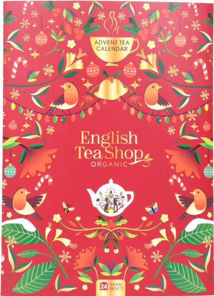 ENGLISH TEA SHOP Red Book Style Advent Calendar - 24 Sachets (Pack of 12)