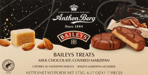 ANTHON BERG Baileys Treats - Chocolate Covered Marzipan 175g (Pack of 12)