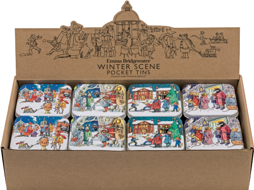 TIN TREATS Emma B. Winter Scene Pocket Tin / Jelly Beans 75g (Pack of 24)